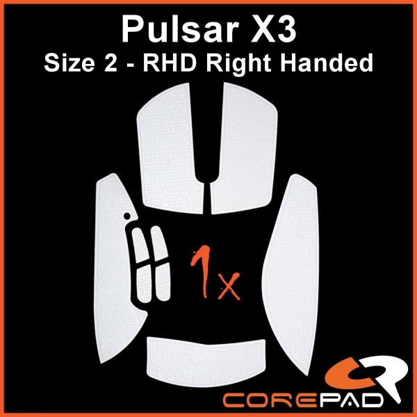 Corepad Soft Grips Grip Tape BTL BT.L Pulsar X3 Size 2 Medium Regular RHD Right Handed Hand